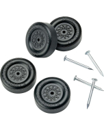 Pinewood Derby Black Wheels Replacement Kit includes 4 Black wheels and 4 axles